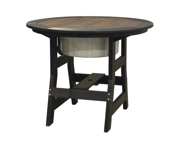 Round Pub Table with Trustle Base