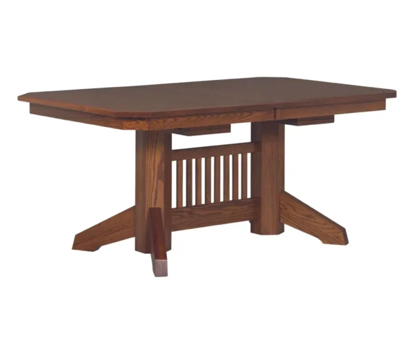Franklin Mission Double Pedestal Table